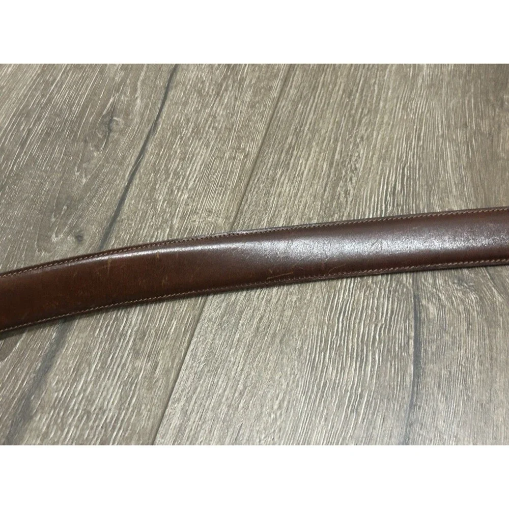 Brooks Brothers Brown Leather Belt 40/100 Brass Buckle 1.25” Made in USA